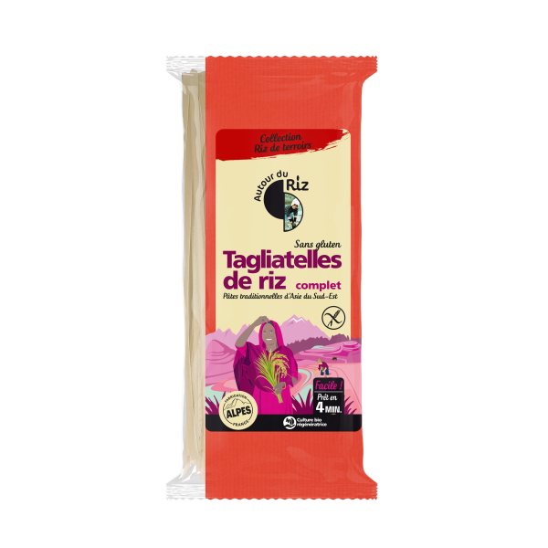 Tagliatelles thaïes de riz complet bio sans gluten - 1