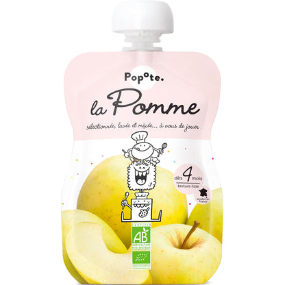 Popote -- Gourde compote pomme lisse bio - 120 g