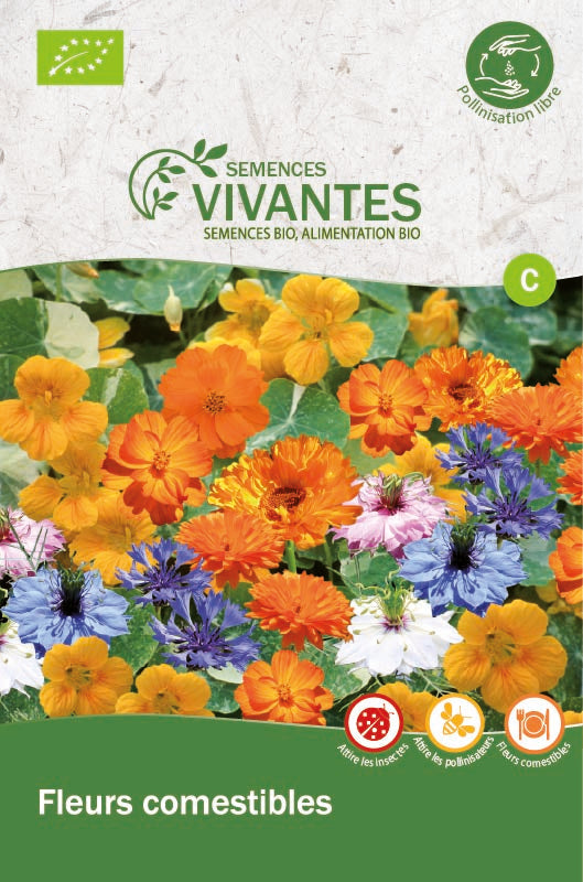 Semences Vivantes -- Fleurs comestibles Bio