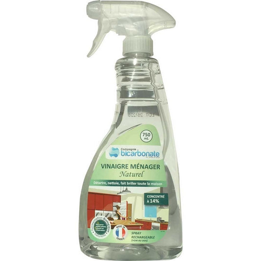 Vinaigre ménager concentré 14° neutre (spray rechargeable) - 1