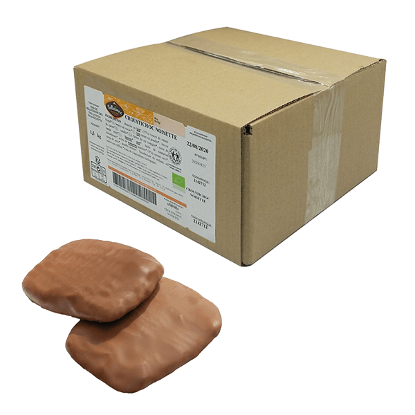 Belledonne -- Biscuit crousti'choc noisette bio - vrac 1,5 kg (env. 40 biscuits)